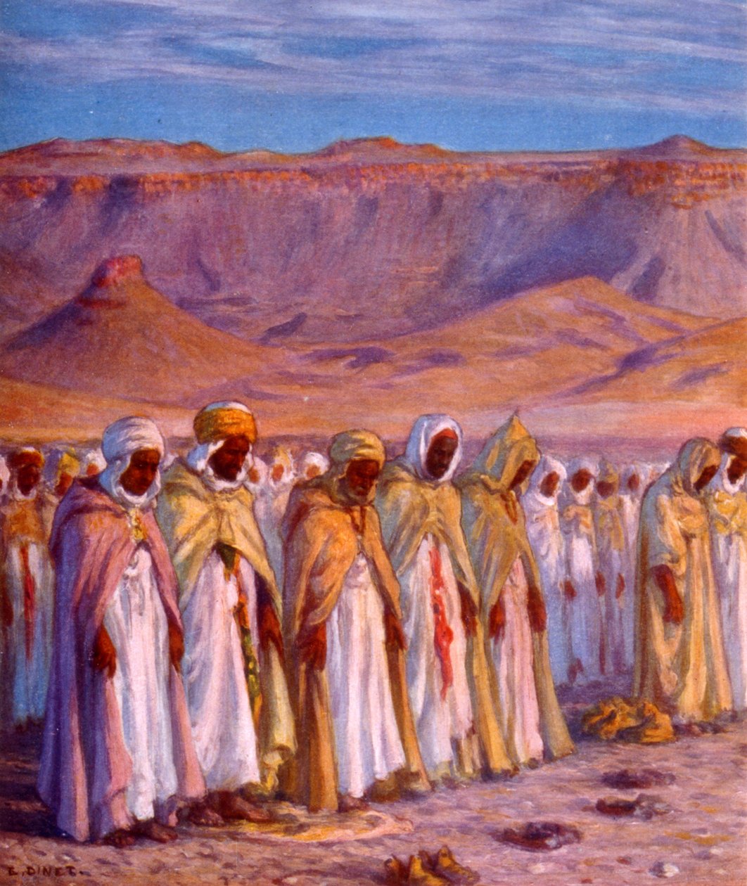 Pellegrini arabi musulmani in viaggio verso La Mecca